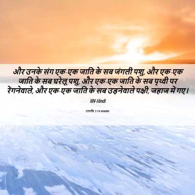 Picture 06 - उत्पत्ति 7:14 HINIRV - और उनके संग एक-एक - Bible Verse Picture