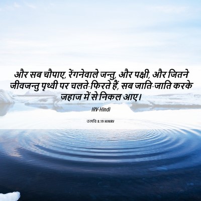 Picture 06 - उत्पत्ति 8:19 HINIRV - और सब चौपाए, - Bible Verse Picture