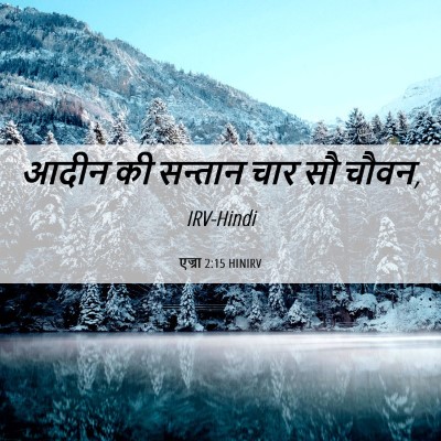 Picture 06 - एज्रा 2:15 HINIRV - आदीन की सन्तान चार - Bible Verse Picture