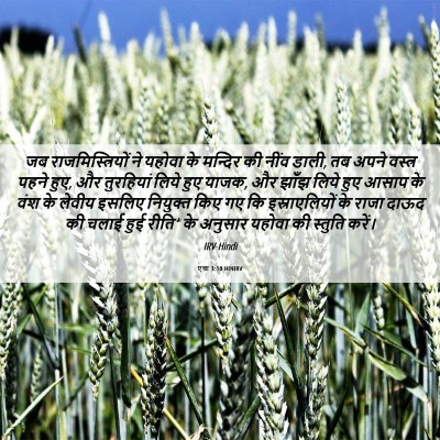 Picture 06 - एज्रा 3:10 HINIRV - जब राजमिस्त्रियों - Bible Verse Picture