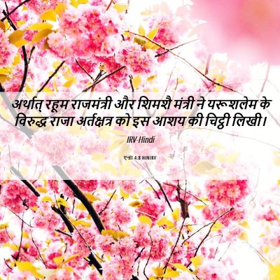 Picture 06 - एज्रा 4:8 HINIRV - अर्थात् रहूम - Bible Verse Picture