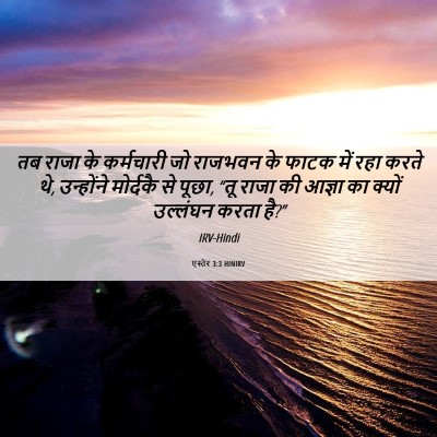 Picture 06 - एस्तेर 3:3 HINIRV - तब राजा के - Bible Verse Picture