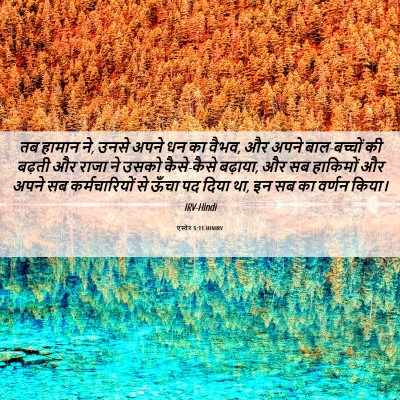 Picture 06 - एस्तेर 5:11 HINIRV - तब हामान ने, उनसे - Bible Verse Picture