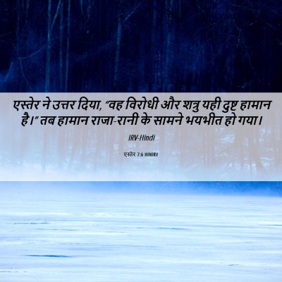 Picture 06 - एस्तेर 7:6 HINIRV - एस्तेर ने उत्तर - Bible Verse Picture