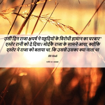 Picture 06 - एस्तेर 8:1 HINIRV - उसी दिन राजा - Bible Verse Picture