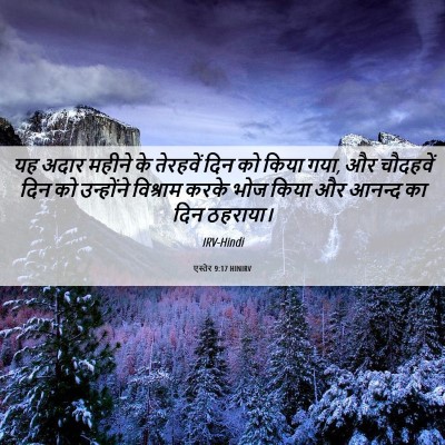 Picture 06 - एस्तेर 9:17 HINIRV - यह अदार महीने के - Bible Verse Picture