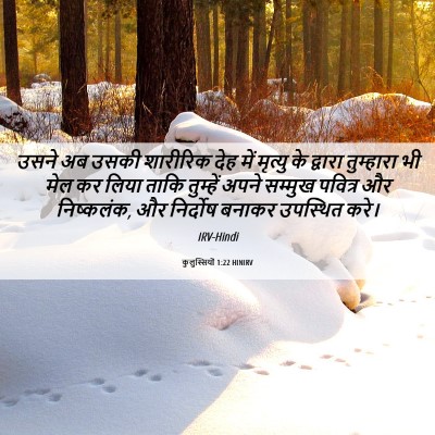 Picture 06 - कुलुस्सियों 1:22 HINIRV - उसने अब उसकी - Bible Verse Picture