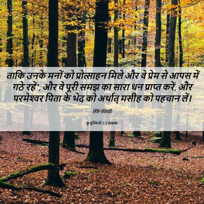 Picture 06 - कुलुस्सियों 2:2 HINIRV - ताकि उनके मनों को - Bible Verse Picture