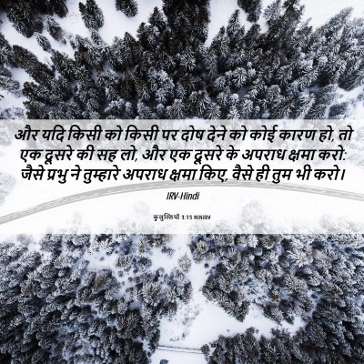Picture 06 - कुलुस्सियों 3:13 HINIRV - और यदि किसी को किसी - Bible Verse Picture