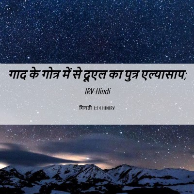 Picture 06 - गिनती 1:14 HINIRV - गाद के गोत्र में से - Bible Verse Picture