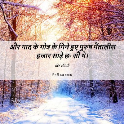 Picture 06 - गिनती 1:25 HINIRV - और गाद के गोत्र के - Bible Verse Picture