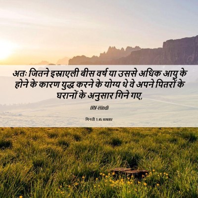 Picture 06 - गिनती 1:45 HINIRV - अतः जितने - Bible Verse Picture