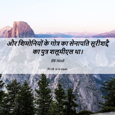 Picture 06 - गिनती 10:19 HINIRV - और शिमोनियों के - Bible Verse Picture