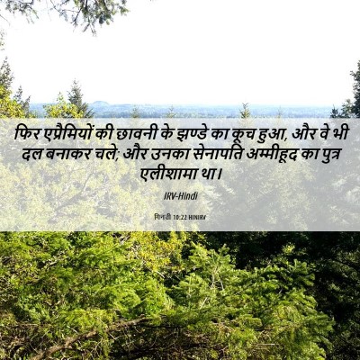 Picture 06 - गिनती 10:22 HINIRV - फिर एप्रैमियों की - Bible Verse Picture