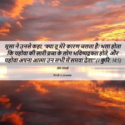 Picture 06 - गिनती 11:29 HINIRV - मूसा ने उनसे कहा, - Bible Verse Picture