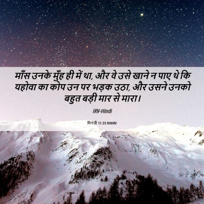 Picture 06 - गिनती 11:33 HINIRV - माँस उनके मुँह ही - Bible Verse Picture