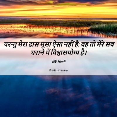 Picture 06 - गिनती 12:7 HINIRV - परन्तु मेरा दास - Bible Verse Picture