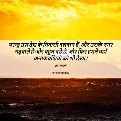 Picture 06 - गिनती 13:28 HINIRV - परन्तु उस देश के - Bible Verse Picture