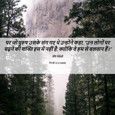 Picture 06 - गिनती 13:31 HINIRV - पर जो पुरुष उसके - Bible Verse Picture
