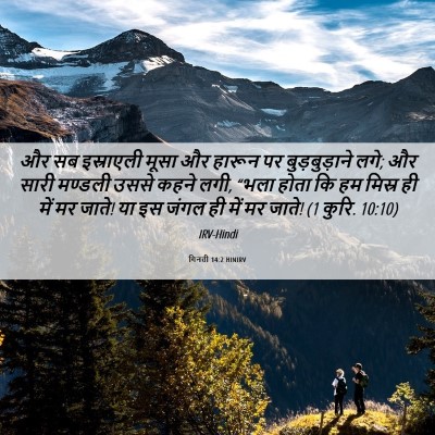 Picture 06 - गिनती 14:2 HINIRV - और सब इस्राएली - Bible Verse Picture