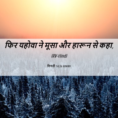 Picture 06 - गिनती 14:26 HINIRV - फिर यहोवा ने मूसा - Bible Verse Picture