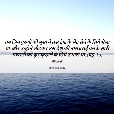 Picture 06 - गिनती 14:36 HINIRV - तब जिन पुरुषों को - Bible Verse Picture