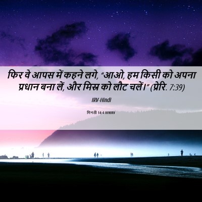 Picture 06 - गिनती 14:4 HINIRV - फिर वे आपस में कहने - Bible Verse Picture