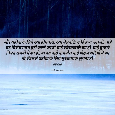 Picture 06 - गिनती 15:3 HINIRV - और यहोवा के लिये - Bible Verse Picture