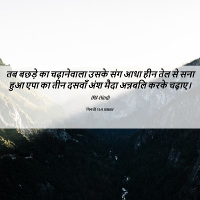 Picture 06 - गिनती 15:9 HINIRV - तब बछड़े का - Bible Verse Picture