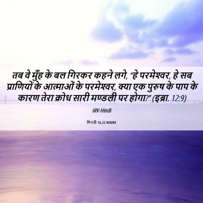 Picture 06 - गिनती 16:22 HINIRV - तब वे मुँह के बल - Bible Verse Picture