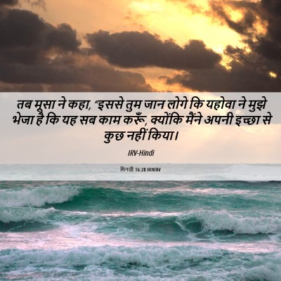 Picture 06 - गिनती 16:28 HINIRV - तब मूसा ने कहा, - Bible Verse Picture