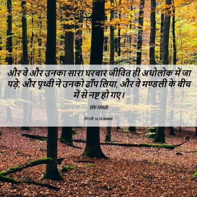 Picture 06 - गिनती 16:33 HINIRV - और वे और उनका सारा - Bible Verse Picture