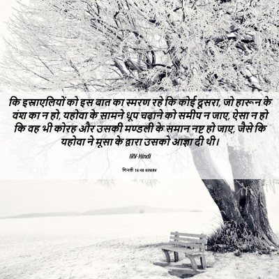Picture 06 - गिनती 16:40 HINIRV - कि इस्राएलियों को - Bible Verse Picture