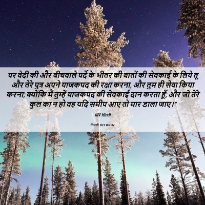 Picture 06 - गिनती 18:7 HINIRV - पर वेदी की और - Bible Verse Picture