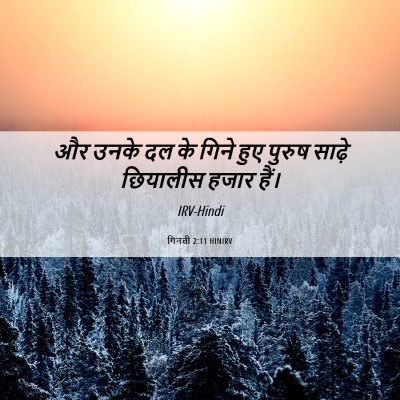 Picture 06 - गिनती 2:11 HINIRV - और उनके दल के गिने - Bible Verse Picture