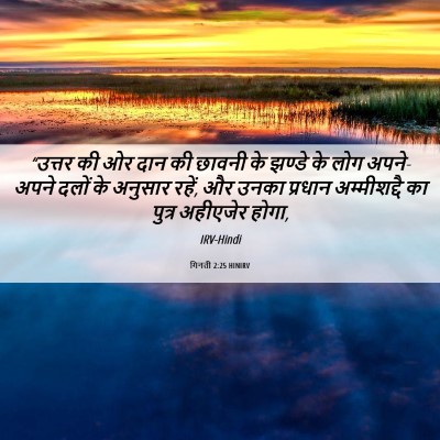 Picture 06 - गिनती 2:25 HINIRV - “उत्तर की ओर दान की - Bible Verse Picture