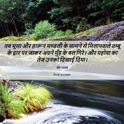 Picture 06 - गिनती 20:6 HINIRV - तब मूसा और हारून - Bible Verse Picture