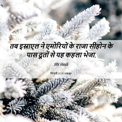 Picture 06 - गिनती 21:21 HINIRV - तब इस्राएल ने - Bible Verse Picture