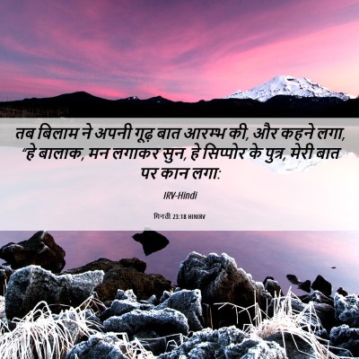 Picture 06 - गिनती 23:18 HINIRV - तब बिलाम ने अपनी - Bible Verse Picture