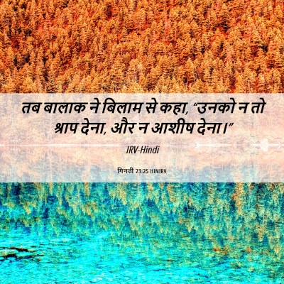 Picture 06 - गिनती 23:25 HINIRV - तब बालाक ने बिलाम - Bible Verse Picture