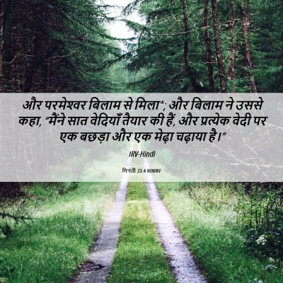Picture 06 - गिनती 23:4 HINIRV - और परमेश्‍वर - Bible Verse Picture