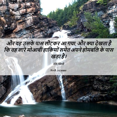 Picture 06 - गिनती 23:6 HINIRV - और वह उसके पास - Bible Verse Picture