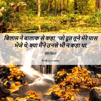 Picture 06 - गिनती 24:12 HINIRV - बिलाम ने बालाक से - Bible Verse Picture