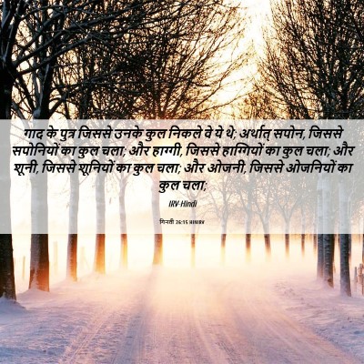 Picture 06 - गिनती 26:15 HINIRV - गाद के पुत्र जिससे - Bible Verse Picture