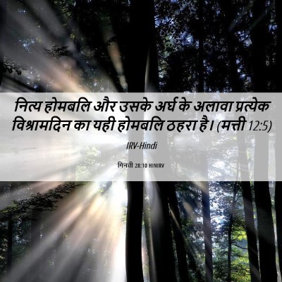 Picture 06 - गिनती 28:10 HINIRV - नित्य होमबलि और - Bible Verse Picture
