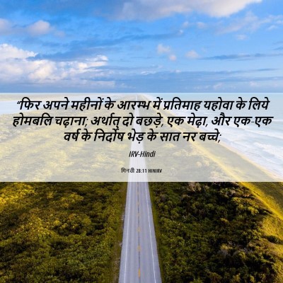 Picture 06 - गिनती 28:11 HINIRV - “फिर अपने महीनों - Bible Verse Picture