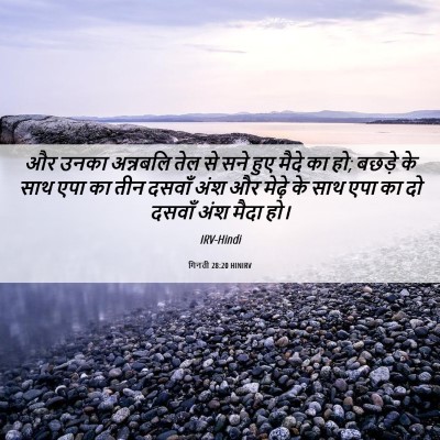 Picture 06 - गिनती 28:20 HINIRV - और उनका अन्नबलि - Bible Verse Picture