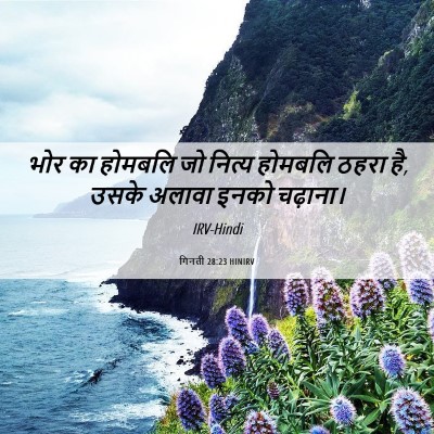 Picture 06 - गिनती 28:23 HINIRV - भोर का होमबलि जो - Bible Verse Picture