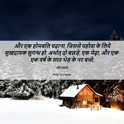Picture 06 - गिनती 28:27 HINIRV - और एक होमबलि - Bible Verse Picture