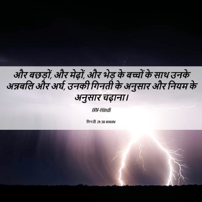 Picture 06 - गिनती 29:30 HINIRV - और बछड़ों, और - Bible Verse Picture